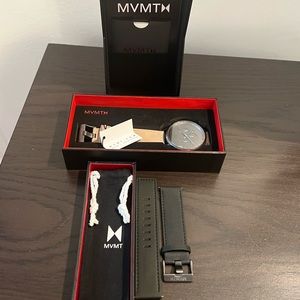 MVMT Mens chrono sandstone leather strap watch 45 mm